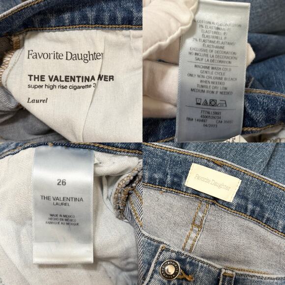 Favorite Daughter Valentina Super High Rise Tower Jeans Full Length size 26 - Picture 2 of 7